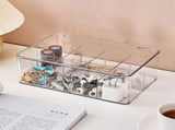 Plastic Tea Bag Divided Storage Organizer Container Box with Hinge Lid for Kitchen V1369-AZ3-W-21094