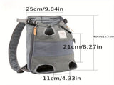 Gray Black outdoor pet backpack, dog backpack, pet carrier, outdoor dog gear, pet travel, dog V1102-136-BLA-73732