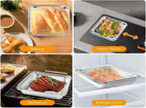 40 Pack 8x8 Inch Aluminum Pans with Clear Plastic - Square Baking Cake Pans - Foil Pans with V1258-DP02-WO-86