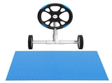 Aqua Buddy Pool Cover 600 Micron Solar Heat 9.5x5m Blanket w/ 5.55m Roller Blue PC-95X50-XL-BL-ROLLER-BU