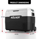 Kolner 40L Portable Fridge Cooler Freezer Refrigerator w/ Trolley FDG-YGE-40L-TR