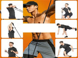 11pcs Resistance Band Set for Yoga Pilates and Fitness Exercises - 150lbs V1308-DSZKI-704