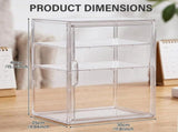 Bottle Organizer with Magnetic Door, Clear Storage Rack for Kitchen and Refrigerator, 40x25x30 cm V1237-ZY-917-090