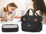 Nail Polish Organizer, Nail Polish Storage Holds 84 Bottles, Nail Organizers and Storage Bag Travel V1192-AZ-W-10730
