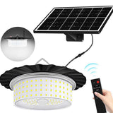 244 LED Solar Motion Sensor Pendant Light - IP65 Waterproof Barn/Patio Light with 4 Remote Modes and V888-ELOSUNG42343