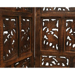 Elephant 4 Panel Room Divider Screen Privacy Shoji Timber Wood Stand - Burnt V315-WOWP-002