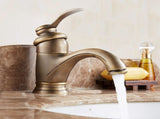 Vintage Sink Faucet Bathroom, Bathroom Faucet Antique Brass, Cold Hot Mixer Vintage Vanity Tap, V1369-AZ3-W-04167