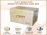 3 IN 1 Wood Plyo Games Plyometric Jump Box V63-821771