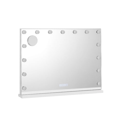 Embellir Bluetooth Makeup Mirror 80x58cm Hollywood Vanity with LED Light Wall MM-E-FRAMELS-5880-WH-BT