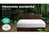 Bamboo Mattress Protector 180 x 200 35 cm, Breathable Fitted Waterproof Cover V1188-MS-617-052