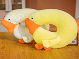 Japanese Anime Duck Plush Dolls Big Goose U Shaped Neck Pillow Cute Stuffed Animal Toy Travel Pillow V1294-YM0523-10321781