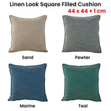 Jason Linen Look Square Filled Cushion 44 x 44 1 cm Sand V442-WAM-CUSHION-LINENLOOK-SAND-SQ