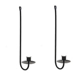 Iron Wall Sconces Set of 2 for Candle Holders - Farmhouse Wall Mount Candle Holder for Living Room V1366-AZ2-W-12997
