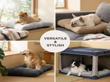 Washable Dog Bed for Crate, Giant Comfort Fluffy Plush Pet Pillow Bed Kennel Pad with Non-Slip V1107-136-31385-BRN1
