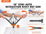 Rivet Nut Tool, 16 Rivnut Tool Kit with 13PCS Metric and SAE Mandrels, 186PCS Rivet Nuts, M3, M4, V952-MLMQBZDTDSBSA9LDQV0