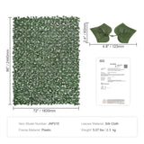 Ivy Privacy Fence, 2440 x 1830 mm Artificial Green Wall Screen, Greenery Ivy Fence with Strengthened V952-WLSRZZWQ1J96DMACJV0