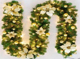 Christmas Garland 2 Piece Set 2.7m Garland Garland With Lights Christmas Home - Blue - Size 270cm V1347-112-00118-BLU-270CM