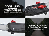 BAUMR-AG 20V SYNC Cordless Pole Saw & Hedge Trimmer Combo, 8 inch Chainsaw Pruner, Telescopic V219-GTCCLSBMHC3A