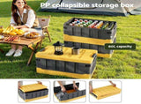 Gardeon Collapsible Outdoor Storage Box 60L Stackable Folding Camping Organizer Yellow OSB-60L-STR-YE