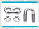 100 Pcs 1/8 Inches M3 Steel Cable Wire Rope Clip Large U Bolt Saddle Guy Fastener 304 V1258-DP02-C-2822