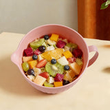 Hand-held Plastic Kitchen Mixing Bowl Spout-style Baking Prep Container For Salad Dough Stirring V1369-AZ3-W-14882