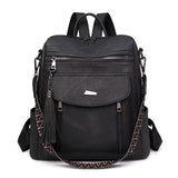 Women'S Travel Backpack Stylish Backpack Leather Backpack Tassel Backpack Chain - Blue - Size 01 V1403-127-85183-BLU-01