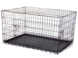 YES4PETS 24' Collapsible Metal Dog Rabbit Crate Puppy Cage Cat Carrier With Divider V278-CR24WDIVIDER