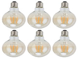 6 Pcs LED Filament Bulbs Dimmable 4W E27 Medium Base Vintage Warm Light Golden Bulb for Home V1294-YM0718-3119210199911