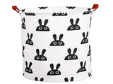 Laundry Basket Cute Rabbit Cotton 40x40x50cm Dirty Clothes Hamper Storage Basket Waterproof Lining V1294-YM0512-3117220249911