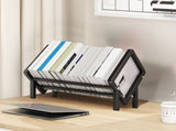 Desktop Bookshelf Stainless Steel Desk Book Storage Organizer - File Supply Rack for Home Office V1366-AZ2-W-11958