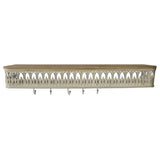 Martinique Classic Wall Shelf w Removeable Hooks 80cm V637-23748SHL