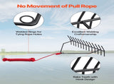 24 in Aquatic Weed Rake, 8.7 in Double Sided Lake Weed Rake, Pond Weeds Cutter with 30ft Rope, Tie V952-SCPSSKPX30FTNC6UBV0