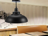 E27 Metal Chandeliers Hanging Ceiling Light Pendant Lamp Shade Fixture Black V1294-YM0901-ZM01710-01
