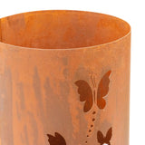Rust Round Pillar Candle Holder 26cm V637-27625CDL