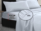 1000 Thread Count Cotton Rich Double Bed Sheet Set 4 Piece, Soft Feel Microfibre Blend, Solid C CVC-10DBL-PBU