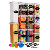 14-Pack Airtight Storage Containers for Organized Pantry, Transparent V1237-ZY-506-0866