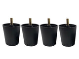 4 Pack 4 Inch Legs,Plastic Sofa Coach Legs,Round Tapered Feet Sofa Legs,Replacement V1189-LWWAL-20260401-05892
