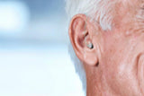 Smart Noise Reduction BTE Hearing Aid with Charging Case Rechargeable Sound Amplifier - Silver V1263-JX-6588-1