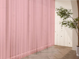2 Sheer Voile Curtains 544cm wide 230cm drop+30 Hooks Pinch Pleat New Pink V702-CNA5-2-4PINK