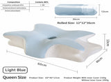 Ice Silk Butterfly-Shaped Memory Foam Pillow Ergonomic, Orthopedic, Sleep-Aiding, Suitable for V1188-MS-514-004