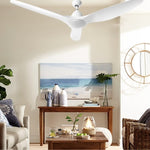 Devanti 64'' Ceiling Fan DC Motor w/Light w/Remote - White CF-B-64-334-WH