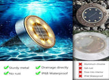 Solar Ground Lights,10 Pack 8 LED Solar Lights Outdoor IP68 Waterproof Solar Disc Lights In-Ground V1192-AZ-W-11734