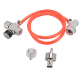 Mini Keg Regulator Automatic Stainless Steel Coffee Soda Keg CO2 Pressure Regulator with 1m Red Hose V1294-YM0901-3118230420911