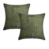 Bianca Pair of Navarro Olive European Pillowcases 65 x 65cm V442-BCA-PILLOWC-NAVARRO-OLIVE-EU