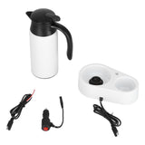 800ml Portable Electric Car Kettles Car Water Dispenser with White Base Silicone Sealing Ring Cover V1294-YM0523-3113210237912
