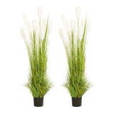 SOGA 2X 120cm Nearly Natural Plume Grass Artificial Plant APLANTFH6004X2