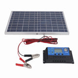 Solar Panel 10W 12V Polycrystalline IP65 Waterproof Portable 30A Solar Charge Controller Combo for V1366-AZ2-W-15730