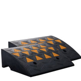 Rubber Curb Ramp 2 Pack, 15.2 cm Rise Height Heavy-Duty 15 tons Load Capacity Threshold Ramps, V952-SJDLYPDGB2197XHMWV0
