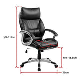 PU Leather Executive Office Chair Ergonomic Swivel Computer Desk Chair in Black V63-774975