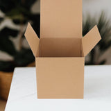 6-Pack Cube Cardboard Shipping Boxes for Small Business Packaging, Moving, and Storage Solutions V1369-AZ3-W-19359
